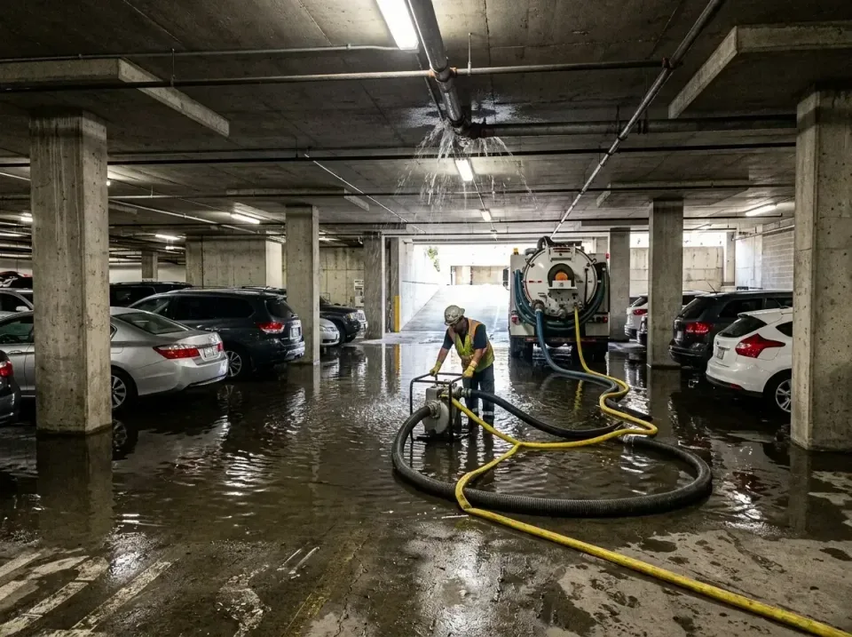 underground-parking-garage-pip-010 — trusted nationwide provider team, Water Damage, Leak Detection & Mold Remediation Near…